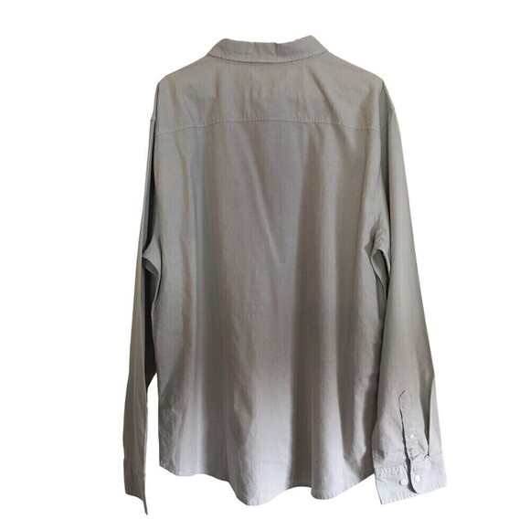 Prana Gray Button Down Long Sleeve Shirt Men's XXL Organic Tailored Crestone NWT - Picture 4 of 6